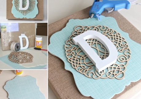 Try This Classy Burlap Monogram Wall Art fi