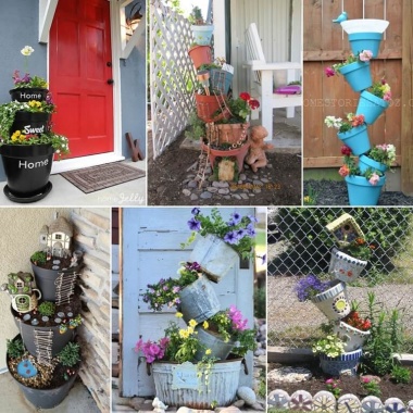 15 Fabulous Flower Tower Ideas for Your Garden fi