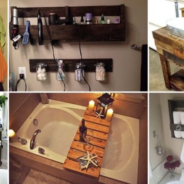 24 Wonderful Pallet Projects for Your Bathroom fi