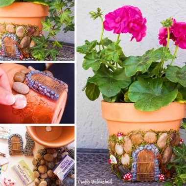 Turn a Terracotta Planter into a Cute Fairy House fi