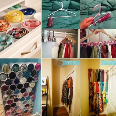 10 Clever Ways to Organize Your Scarves fi