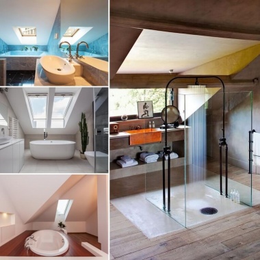 34 Amazing and Cozy Attic Bathroom Designs fi