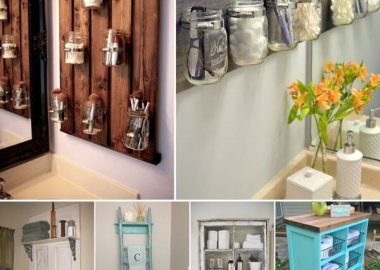 15 Clever Upcycled Bathroom Storage Projects fi