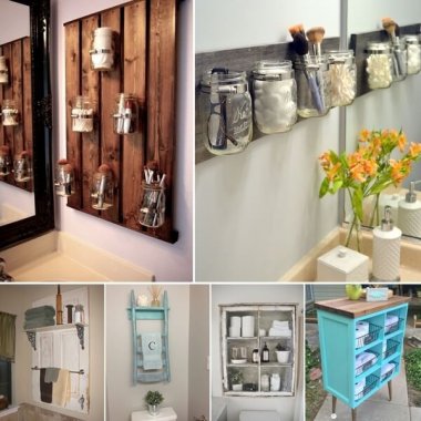 15 Clever Upcycled Bathroom Storage Projects fi