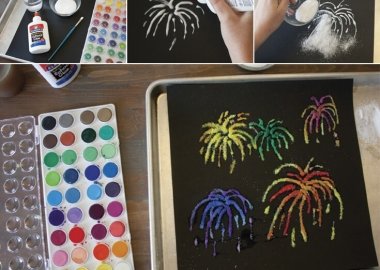 This Firework Salt Painting Idea is So Cool fi