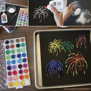 This Firework Salt Painting Idea is So Cool fi