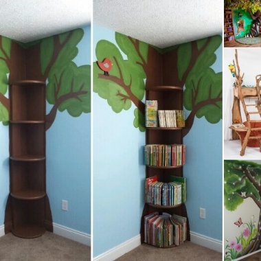 10 Cute and Creative Tree Inspired Kids' Room Decor Ideas fi