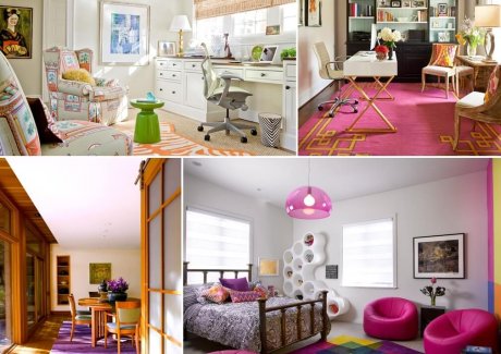 Cheerful and Colorful Area Rugs for White Walls fi