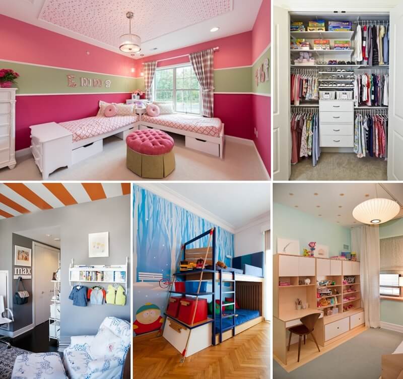 8 Clever Shared Kids' Room Storage Ideas