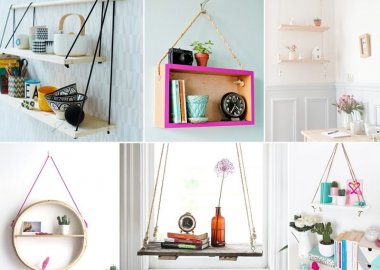 21 Space-Saving DIY Hanging Shelf Ideas fi