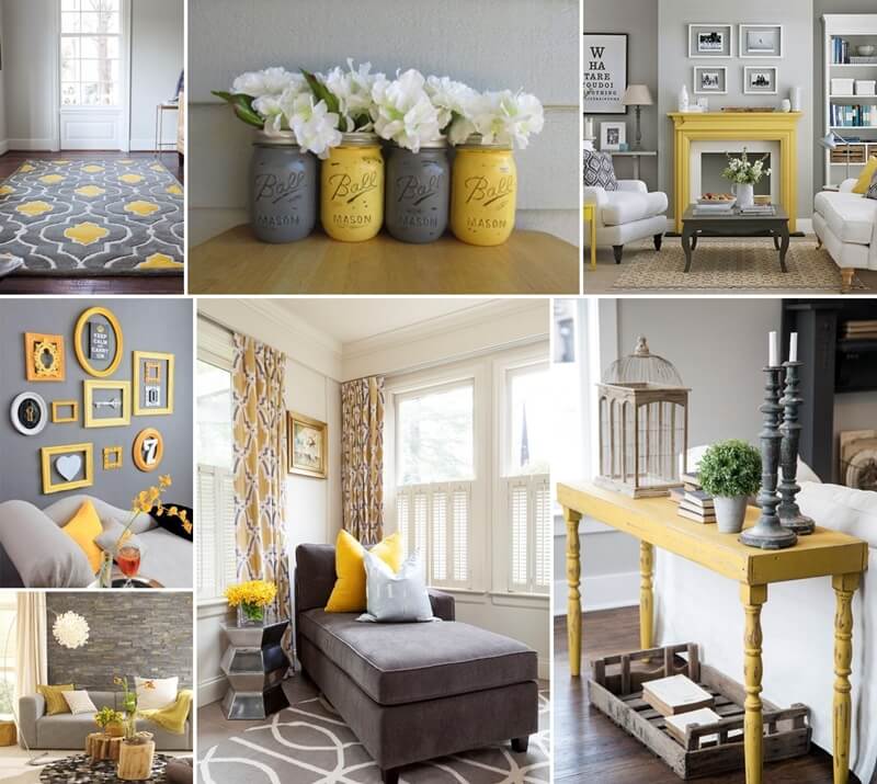 Style Your Living  Room  in Gorgeous Gray  and Yellow 