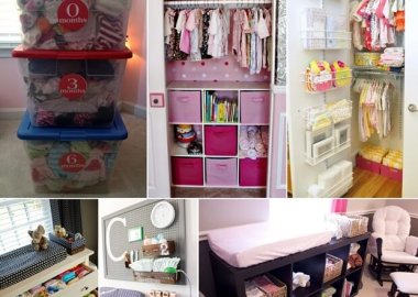 35 Ways to Organize Your Baby Nursery fi