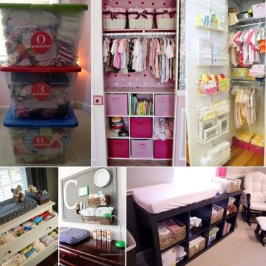 35 Ways to Organize Your Baby Nursery fi