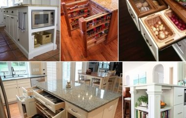 39 Clever Kitchen Island Designs with Storage fi