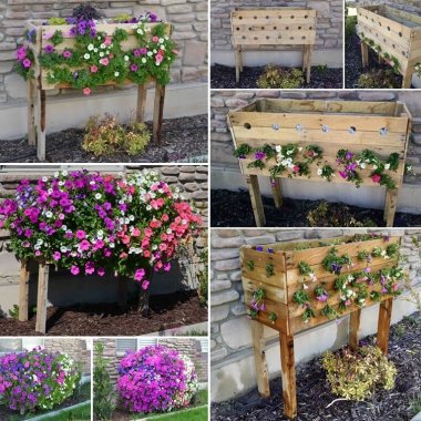 Make a Cascading Flower Planter Box from Pallets fi