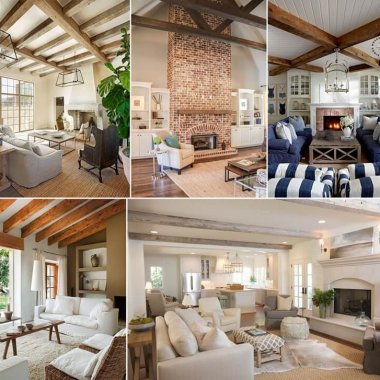 These Living Rooms with Exposed Wooden Beams are Divine fi