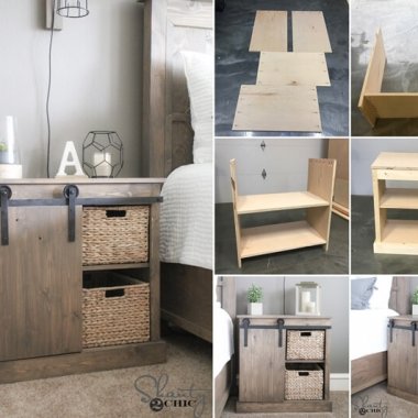 Make This Beautiful Barn Door Nightstand for Your Bedroom fi