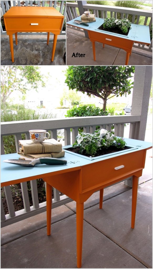 10 Clever Ways to Recycle an Antique Sewing Table