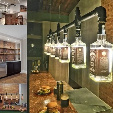 10 Cool and Creative Home Bar Lighting Ideas fi