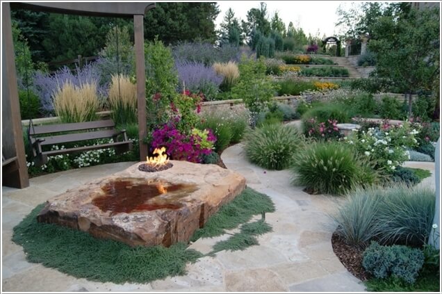 10 Water Feature And Fire Pit Combos, Combination Fire Pit Water Fountain