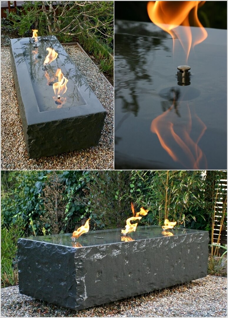 10 Water Feature And Fire Pit Combos, Fountain Fire Pit Combo
