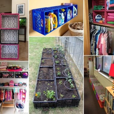 15 Clever Ideas to Recycle Plastic Milk Crates fi