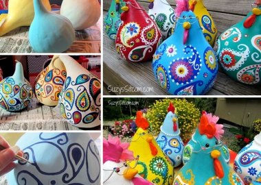 These Super Cute Paisley Chickens are Made from Gourds fi