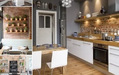 67 Amazing Kitchens with Exposed Brick Walls fi
