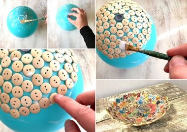 Craft a Cute and Cool Dish with Buttons fi