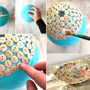 Craft a Cute and Cool Dish with Buttons fi