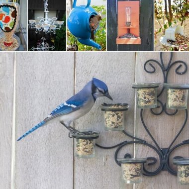 Easy Upcycled Bird Feeders for Your Garden fi