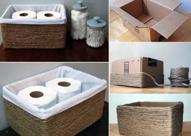 Make a Storage Basket from a Cardboard Box fi