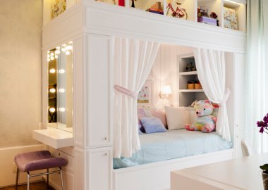 Add a Stylish Vanity Table to Your Little Girl's Room fi