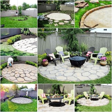 This Fire Pit Patio is a Perfect Addition to Your Backyard fi