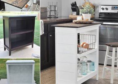 A Small Bookshelf Got a New Life as a Kitchen Island fi