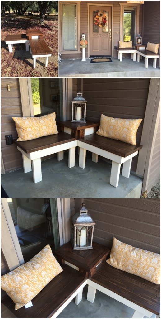 10 Awesome DIY Front Porch Bench Ideas