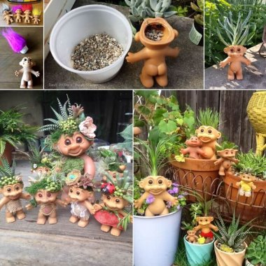 How Adorable Are These Troll Succulent Planters fi