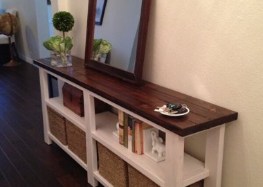 DIY Rustic Console Table fi