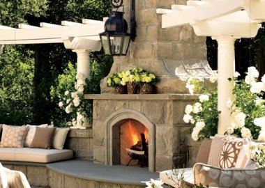 Stunning Outdoor Fireplace Designs fi