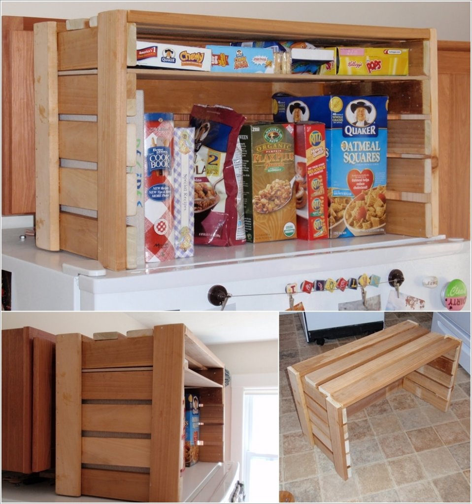 Organize Your Kitchen with Wood Crates