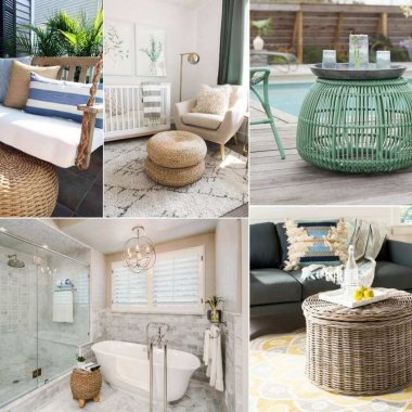 Decorate with Wicker Poufs