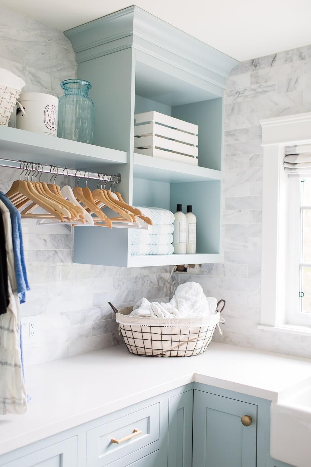 10 Clothes Hanging Solutions for a Laundry Room