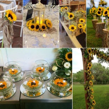 sunflower wedding decor