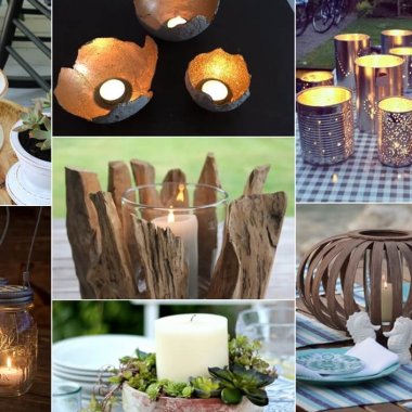 diy outdoor candle holder