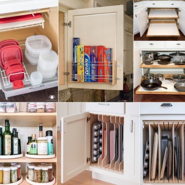 kitchen cabinet organization hacks