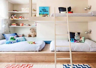 Modern Kids Bedroom Designs with Bunk Beds