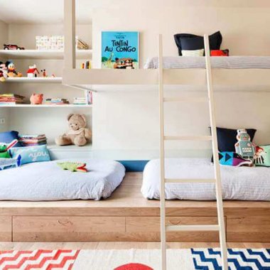 Modern Kids Bedroom Designs with Bunk Beds