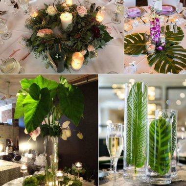 Fresh Leaves Centrepiece Ideas