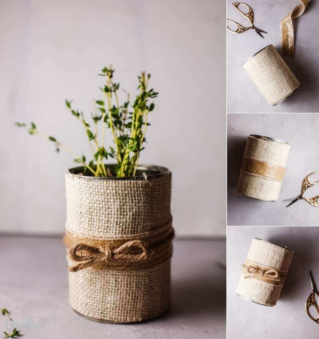 Burlap Planter Ideas