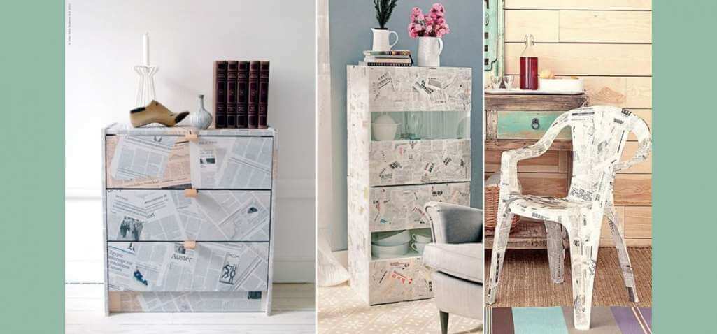 Furniture Makeover Ideas with Paper